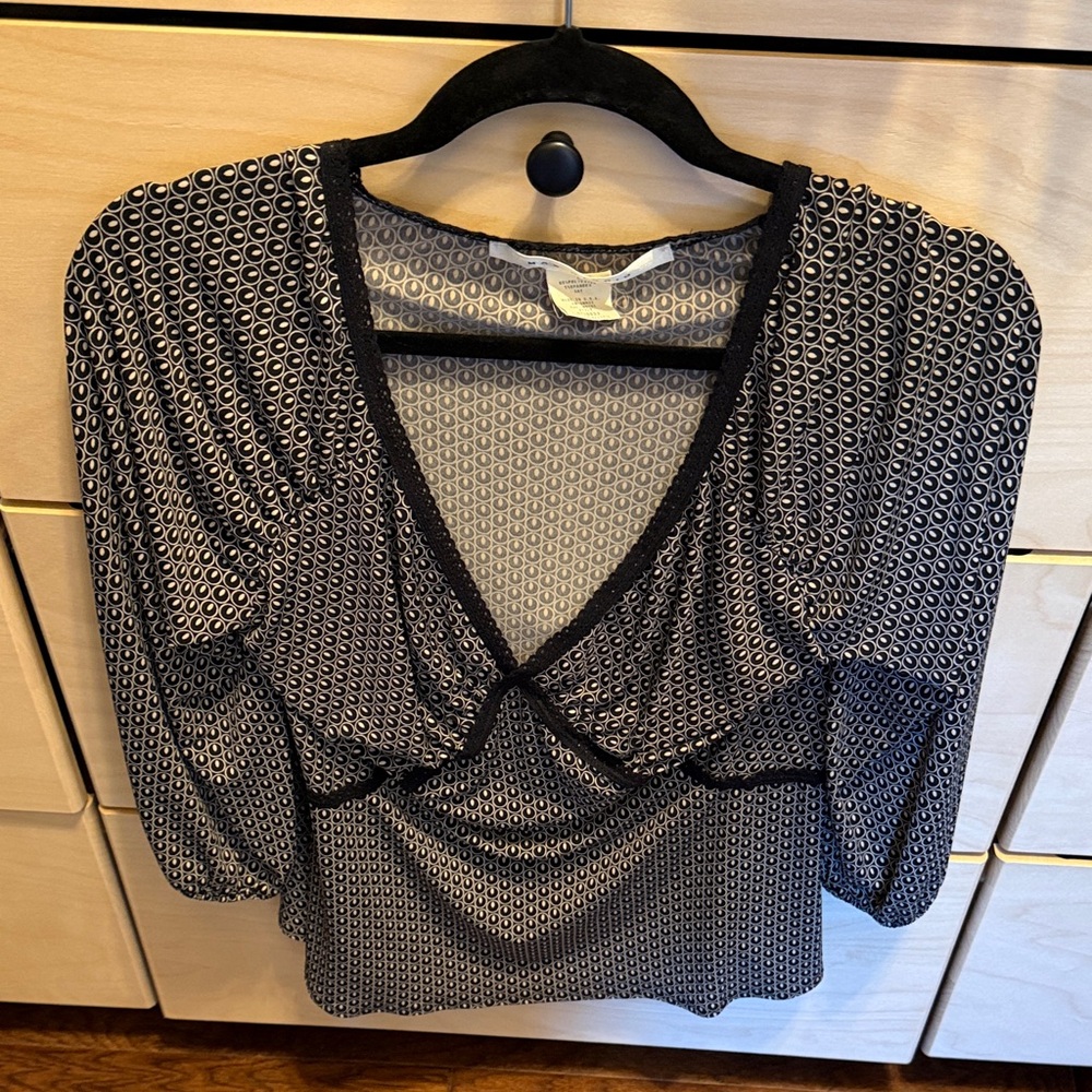 Max Studio Monochrome Geometric Top